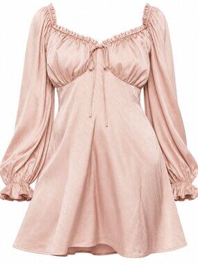 SZ 0X Satin Mini Dress, Excellent Condition, Shell Pink